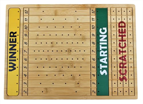 Metal Horse Race Board Game Set with Horse Racing Thick & Solid Wood Game Board(16”/Natural),11 Luxurious with 4Antique(Gold,Silver,Red Cooper&Bronze) Metal Craft Horses, Dice&Cards (HR-M554) - color: Hr-m554