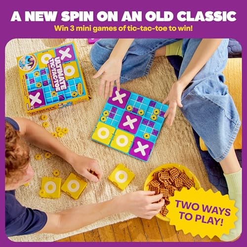 Ultimate Tic Tac Toe™ By Relatable, Exciting Board Games for Family Gatherings, Great Games for Kids, Includes 1 Board, 41 Mini X's, 40 Mini O's, 5 Large X's, 5 Large O's