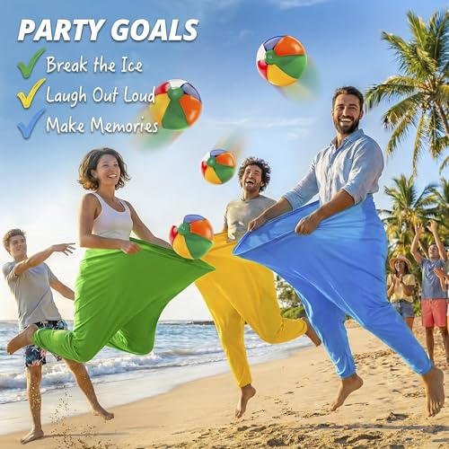 Granny Pants Yard Game for Adults and Kids, Big Pants Ball Catch Game with 2 Giant Pants, Balls, Pumps & Storage Bag, Outdoor Tossing Games for Birthday Party, Backyard Party, Family Reunion - size: Large for Adults-4PCS