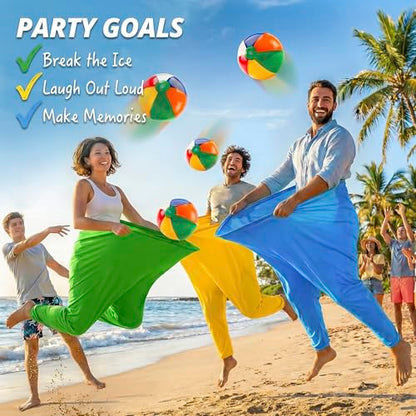 Granny Pants Yard Game for Adults and Kids, Big Pants Ball Catch Game with 2 Giant Pants, Balls, Pumps & Storage Bag, Outdoor Tossing Games for Birthday Party, Backyard Party, Family Reunion - size: Large for Adults-4PCS