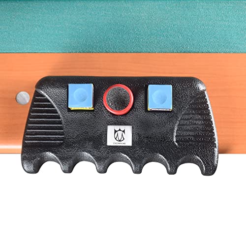 CROWN ME Cue Hoder, Cue Rest Cue Stick Holder, Portable Weighted Billiard Cue Rack with Chalk Holder, Pool Cue Holder, 5 Holes - style: 5 Holes