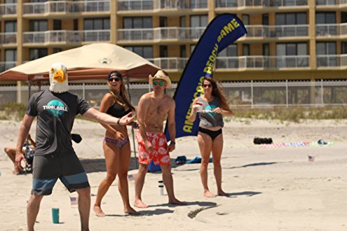 TidalBall Set | America's Beach Game | Portable Beach Cornhole Alternative | Sand Toss Game, Balls Float, 2 Koozies Included | Outdoor Beach Games for Adults, Teens & Family
