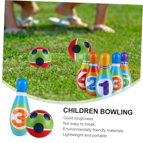 Mini PU Solid Bowling Pins Balls Safe Indoor Sports for S Physical Training and Educational Development Fun Game for Beginners