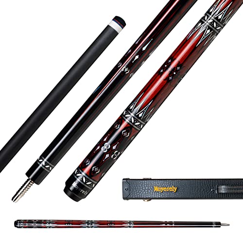 Carbon Fiber Pool Cue,11.8mm/12.5mm Low Deflection Cue Stick,Professional Pool Stick with Case - color: MF1, size: 11.8mm