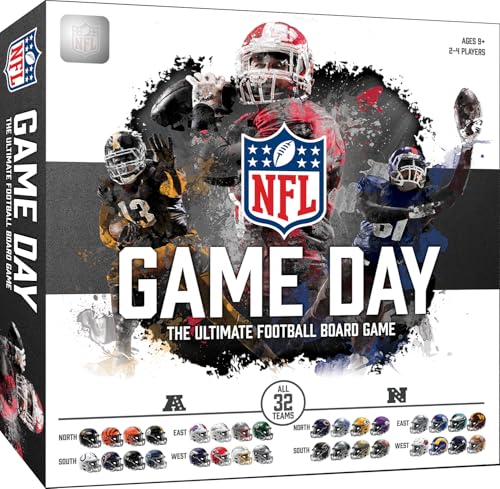 Masterpieces NFL Game Day: The Ultimate Football Board Game – Officially Licensed with All 32 Teams Ages 9+ 2-4 Players Fun for Family Game Night or Parties - style: NFL Game Day