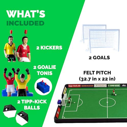 TIPP-KICK JR Cup Soccer Board Game – Family Tabletop Game with Metal Players & Goalkeepers | Great Gifts for Players, Kids & Adults | Indoor Soccer Toys for Boys 6-8 8-12