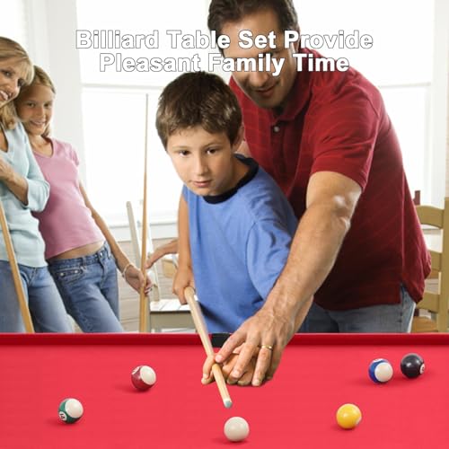Folding Pool Table, Portable Billiard Game Table for Kids and Adults, Mini Pool Table with Locking Legs and Adjustable Feet, Complete Set with Balls Cues Triangle Chalk Brush - color: B