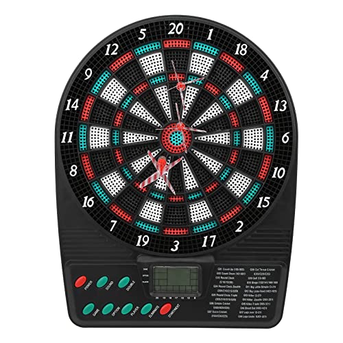 Asixxsix Electronic Dartboard, Safe and Simple Clear LCD Scoring Display Digital Dart Board Soft Tip Dart Board with 21 Darts and Automatic Scoring for Adults Kids Families