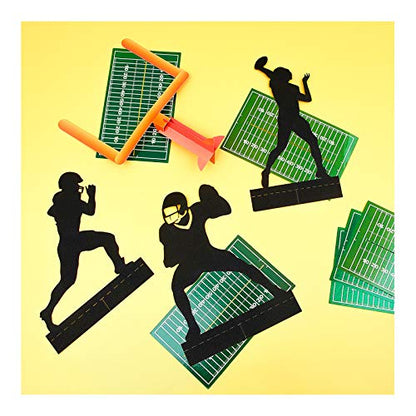 Sumind 9 Pcs Football Party Decorations Football Table Honeycomb Centerpieces Goal Post Centerpieces Player Silhouette 3D with Tablecloth Table Cover for Sports Birthday Party Tailgate Game Supplies