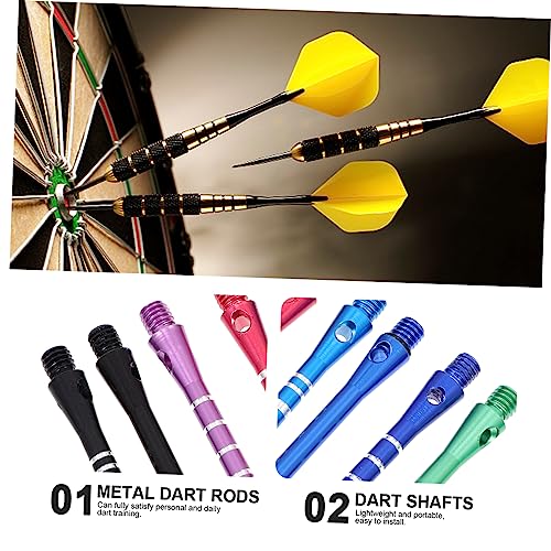 Aluminum Alloy Dart Shafts Set Durable Portable Rods with Standard Threading Lightweight Design and Easy Installation for Enhanced Dart Performance