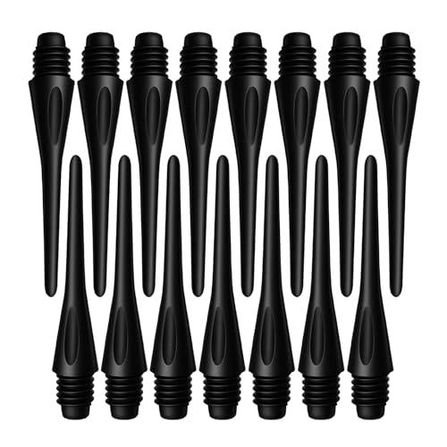 Soft Tip Dart Points 150/300/600 Pack - 2BA Thread Plastic Dart Tips Replacement Dart Accessories Set - Black