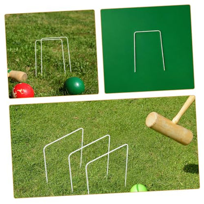 Outanaya 10Pcs Croquet Replacement Hoops Heavy Duty Wickets for Backyard Lawn Games for Family Gatherings and Outdoor Events Sturdy Construction and Easy Setup