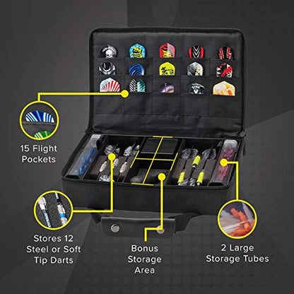 Casemaster Classic Black Nylon Dart Case - color: Black