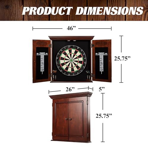 Barrington Chatham Bristle Dartboard, Cabinet Style, Pre-Assembled