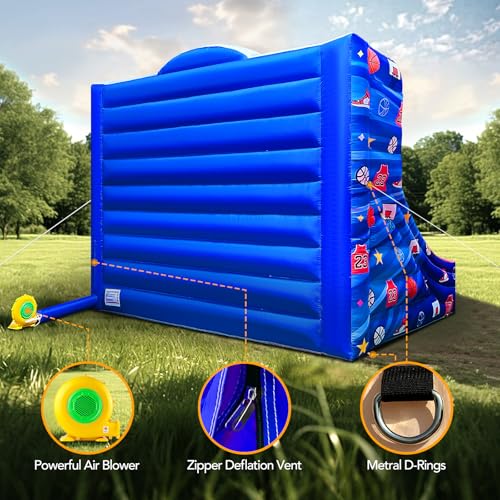 Inflatable Basketball Hoop Shot 13×10×10ft, Blow Up Inflatable Basketball Game with Balls, Air Blower, Inflatable Games for Outdoor Parties, Carnival Events, Lawn Games - color: Classic