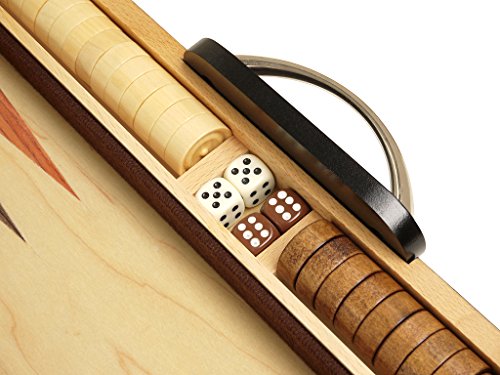 15-inch Retro Wood Backgammon Set - 2 Players, Ages 8+