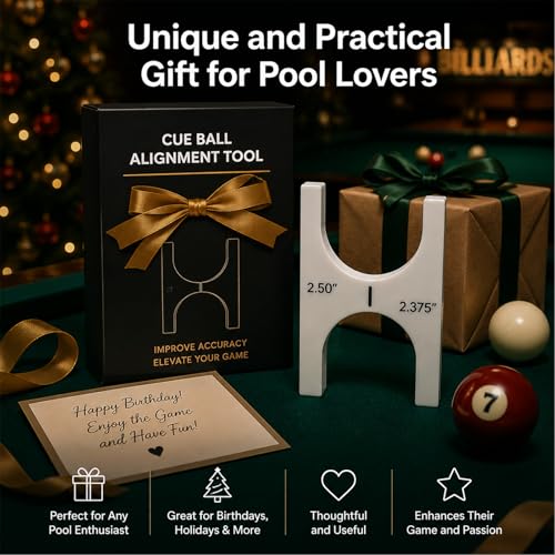 Billiard Training Tools, Pool Cue Tip Straightness Checker Alignment, Improve Stroke & Aim, for Players - color: Reg 2.50" & 2.375"