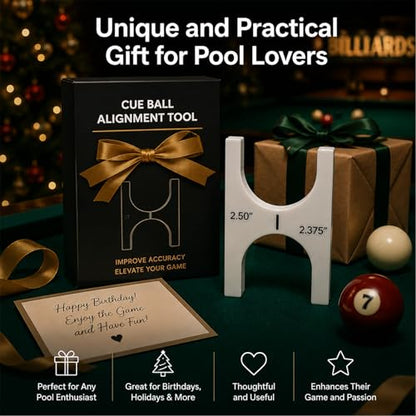Billiard Training Tools, Pool Cue Tip Straightness Checker Alignment, Improve Stroke & Aim, for Players - color: Reg 2.50" & 2.375"