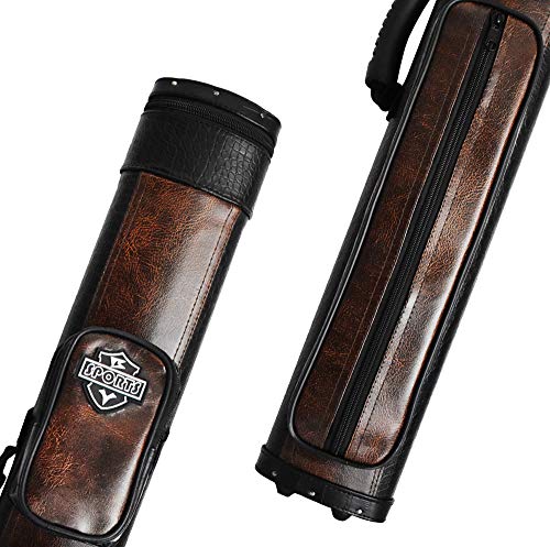 2x2 Hard cue case Oval Pool Cue Billiard Stick Carrying Case - color: D08-Black