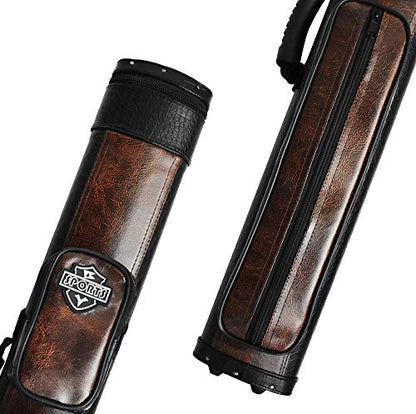 2x2 Hard cue case Oval Pool Cue Billiard Stick Carrying Case - color: D08-Black