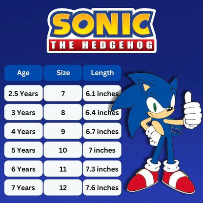 Josmo Kids Sonic the Hedgehog Sneakers LED Light Up Shoe (Toddler/Little Kid) - color: Black Blue, size: 8 Toddler