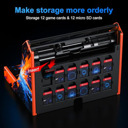 Retro Arcade Machine for Switch/OLED/Switch 2 with Screenshot Icon Button, Orange and Blue (Screen Not Included) - color: Orange and Blue