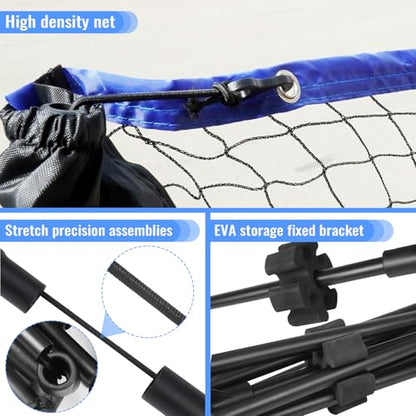 10FT mini Pickleball Set, Soccer Tennis net,mini Tennis net,Driveway net Tennis, Pickle Ball net Portable Outdoor,Easy Setup, with Carry Bag for Backyard Park Beach Nylon