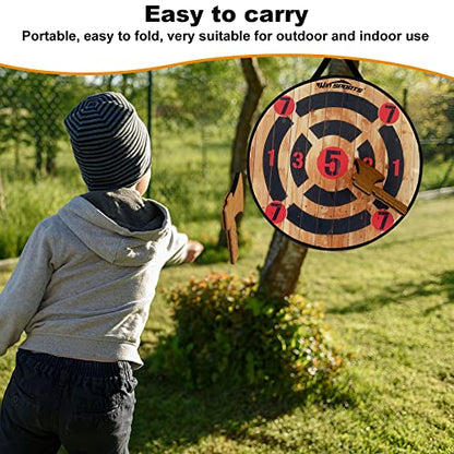 Foam Axe Throwing Game Indoor&Outdoor Target Game,Includes Two Foam Axes, One 26” Easy Fold Target and A Carry Bag