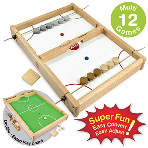 Big Flick n Kick: Wooden Multi Tabletop Indoor Portable Board Games for Kids and Family - style: FLICK n KICK Deluxe
