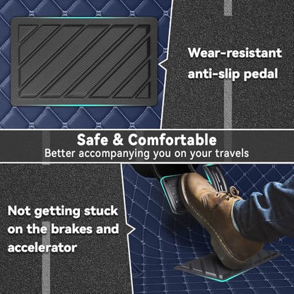 Car Floor Mats Fit for Dodge Dart 2013-2016 All Weather Durability Leather Car Floor Mats, Skidproof Pedal, Waterproof, Wear-reistant(Blue Beige) - color: Blue