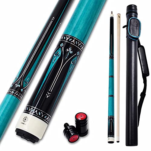 Collapsar Pool Cue with 1X1 Hard Case Low Deflection Technology Billiard Cue Stick Set - color: TXE60+Protector+Hard Case, size: 20 ounce