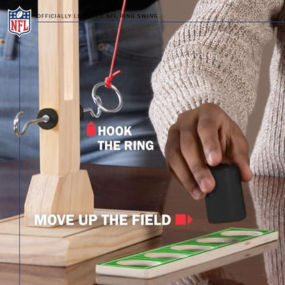 Wild Sports NFL Jacksonville Jaguars Wooden Ring Swing Battle - Head-to-Head Ring Toss Hook & Ring Game for NFL Fans