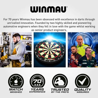 Winmau Michael Van Gerwen MvG EvoX Professional Darts Set - 90% Tungsten Darts with Flights & Shafts - Precision Grip Barrels for Steel Tip & Soft Tip Darts - Available in 18g - 24g Weights - size: 24G - Steel Tip