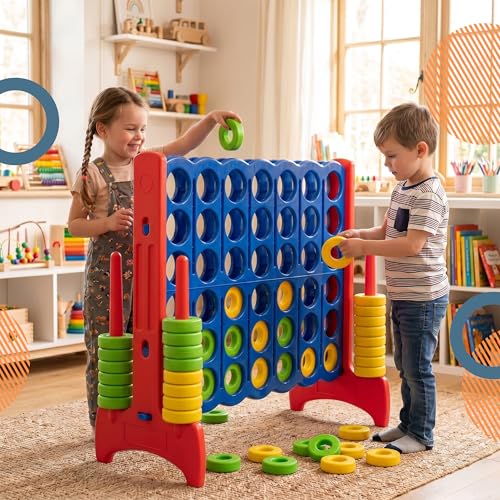 Relaxdays Four XXL victories for outdoor, children and adults, (H x W x D): 110 x 120 x 55 cm, four in one row, with bag, blue/red - color: With Bag