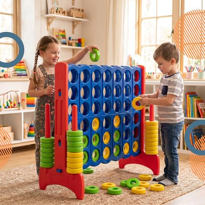 Relaxdays Four XXL victories for outdoor, children and adults, (H x W x D): 110 x 120 x 55 cm, four in one row, with bag, blue/red - color: With Bag