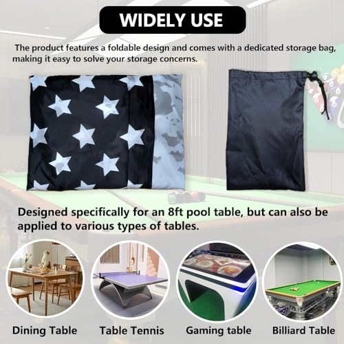 Pool Table Cover,Billiard Table Covers Waterproof Custom Tablecloth Dust Cloth,Indoor/Outdoor Billiards Topper Accessories for Protecting Felt Scratch-Resistant for para Bar,Billiard Room (6.5ft) - size: 6.5ft