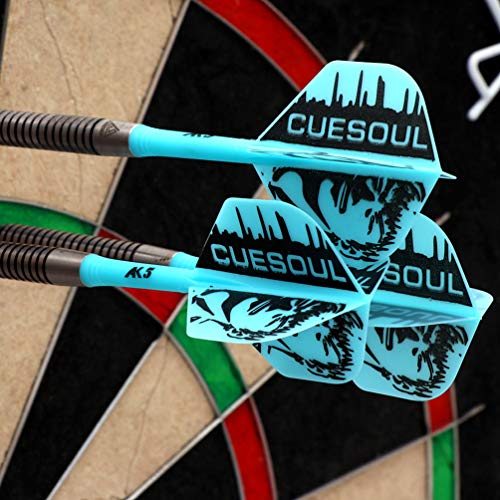 CUESOUL 6 Pieces ROST Integrated Dart Shaft and Flights - color: Shaft Length 28mm-Standard Shape-Blue Cool Man