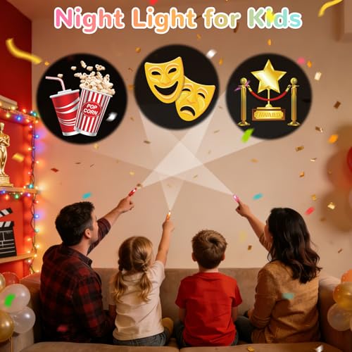 36 Pack Movie Night Party Favors LED Finger Lights, Glow in the Dark Light up Toys Supplies for Kids Birthday Party Goodie Bag Stuffer Classroom Prize Gifts - style: Movie Night