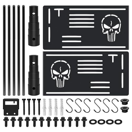 Wall Mounting Storage Luggage Rack/Tour Trunk Pack Pak for Harley Touring Road King, Road Glide, Electra Glide, Street Glide, Sportster, Dyna, Softail - color: Black