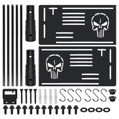 Wall Mounting Storage Luggage Rack/Tour Trunk Pack Pak for Harley Touring Road King, Road Glide, Electra Glide, Street Glide, Sportster, Dyna, Softail - color: Black