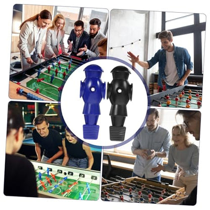6pcs Foosball Players Replacement for Tabletop Football Machine Resin Football Figures with Smooth Surface Compatible with Standard Rods Team Accessories