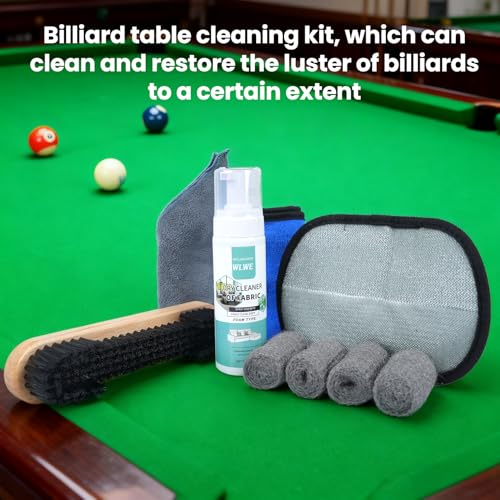 Pool Table Cleaner Kit,Billiard Cleaning Spray and Billiard Table Brush-Billiard Table Maintenance Accessory Set,Suitable for Billiard Players to Maintain the Cleanliness of Billiards