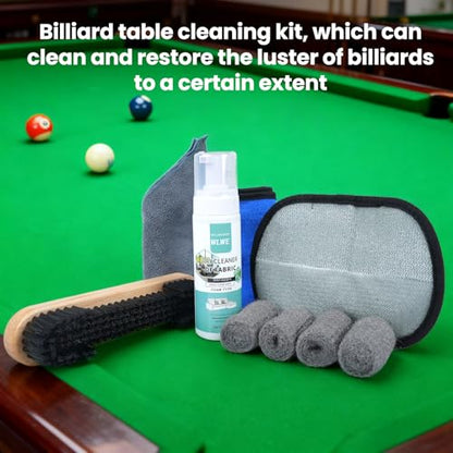 Pool Table Cleaner Kit,Billiard Cleaning Spray and Billiard Table Brush-Billiard Table Maintenance Accessory Set,Suitable for Billiard Players to Maintain the Cleanliness of Billiards