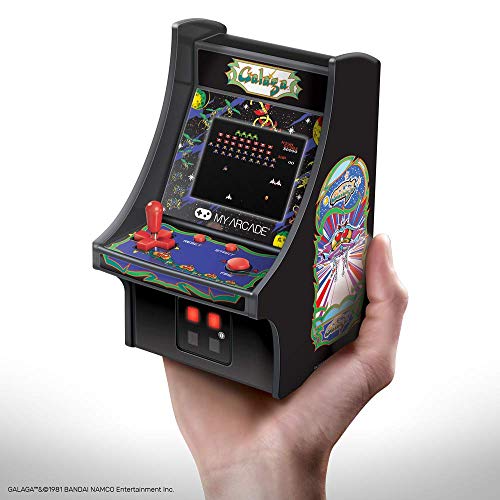 My Arcade Micro Player Mini Arcade Machine: Galaga Video Game, Fully Playable, 6.75 Inch Collectible, Color Display, Speaker, Volume Buttons, Headphone Jack - Electronic Games - style: Galaga