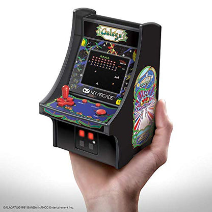 My Arcade Micro Player Mini Arcade Machine: Galaga Video Game, Fully Playable, 6.75 Inch Collectible, Color Display, Speaker, Volume Buttons, Headphone Jack - Electronic Games - style: Galaga