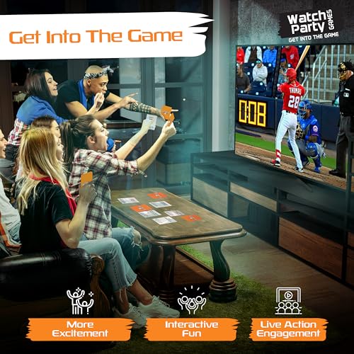 WATCH PARTY GAMES Batter UP Live Baseball Card Game for Sports Fans, Party Nights & Family Fun