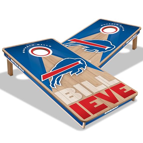 YouTheFan NFL 2' x 4' Slogan Series Professional Wood Cornhole Game - color: Buffalo Bills