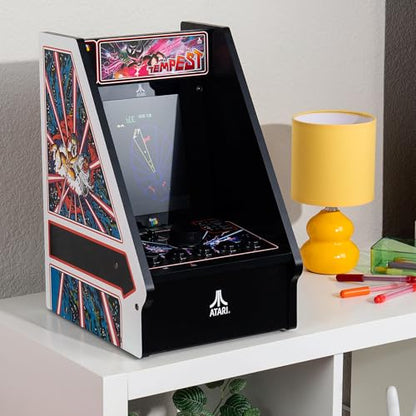 Arcade Classics - Atari Tempest Counter Series Game Machine, 5 Games, 8" Liquid Crystal Screen - Mini Cabinet, Portable Gaming, Retro, Countertop Console, Basement Decoration, Man Cave - style: Tempest Counter Series