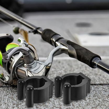 10pcs Elegant Wall-mounted Fishing Rod Holder Clips for Pool Cue Storage
