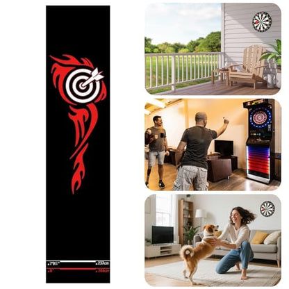 Dart Mat with Throw Line | Non-Slip with Throw Line Portable - Protective Dart Mat | for Recreation Center Sports Club Basement Entertainment Area Garage Dormitory - size: D